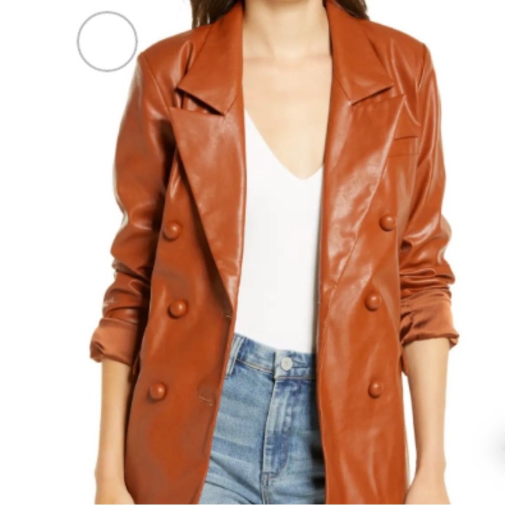 Blank NYC faux leather blazer